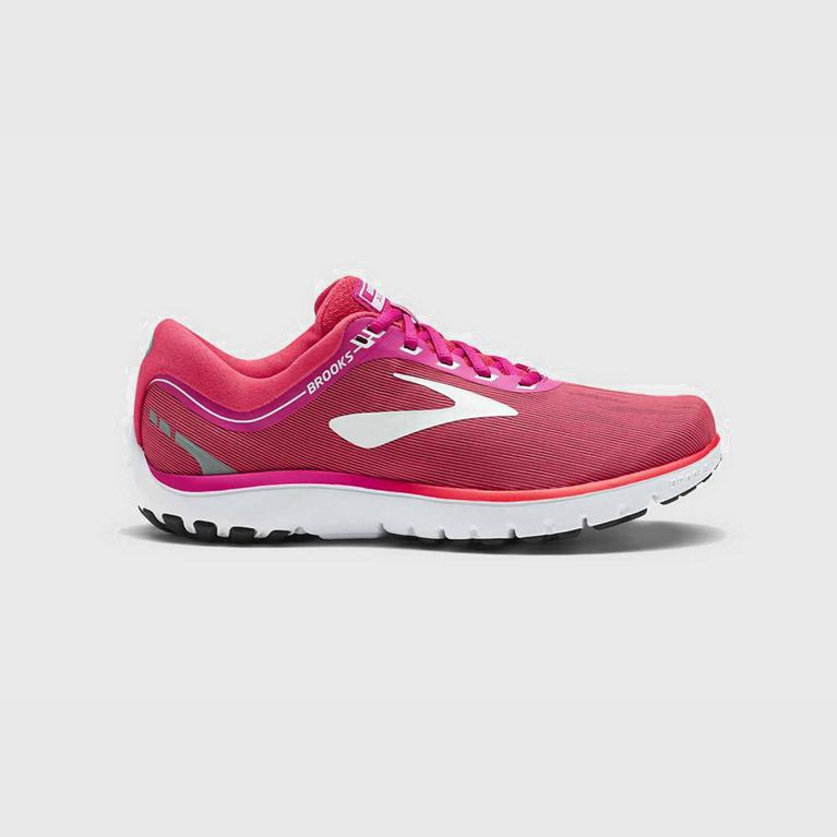 Brooks Women's Pureflow 7 Road Running Shoes Singapore - Red (17394-IZXN)